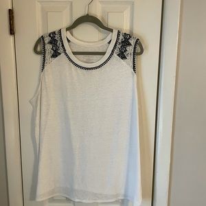 Lane Bryant White and Black Tank
